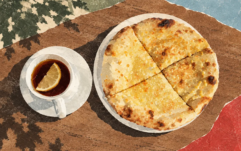 Khachapuri en el casco antiguo de Tiflis