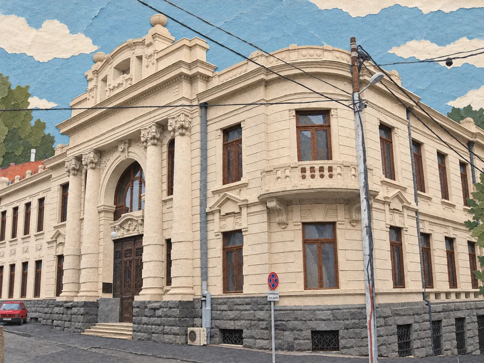 Budova Gruzínské národní parlamentní knihovny v Tbilisi.