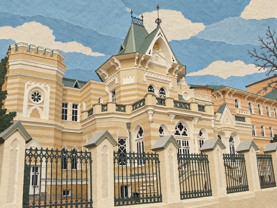 Fasáda Tbiliského paláce umění.