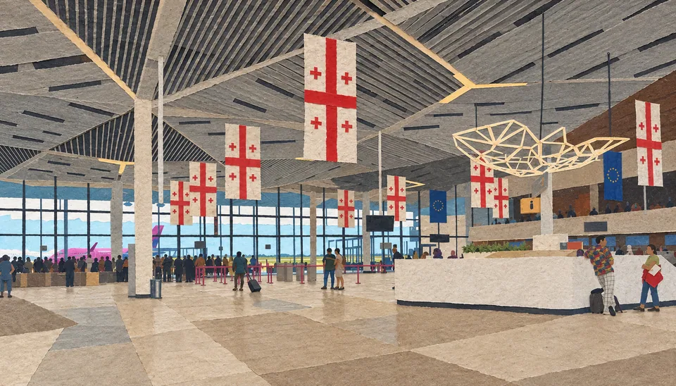 Veřejná hala terminálu mezinárodního letiště Kutaisi
